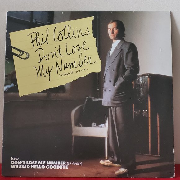 VINTAGE 1985, PHIL COLLINS, DON'T LOSE MY NUMBER, 12" E.P.!!! - Picture 1 of 6